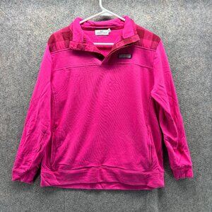 Vineyard Vines Pullover Womens XS Pink Plaid The Shep Cotton Fleece